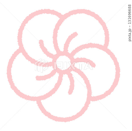 シンプルな梅の花のイラスト-3-pink6 シンプルな梅の花のイラスト-3-pink6 131696688