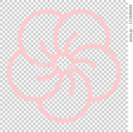 シンプルな梅の花のイラスト-3-pink6 シンプルな梅の花のイラスト-3-pink6 131696688