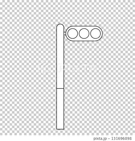 Simple line drawing illustration of a traffic light Simple line drawing illustration of a traffic light 131696898