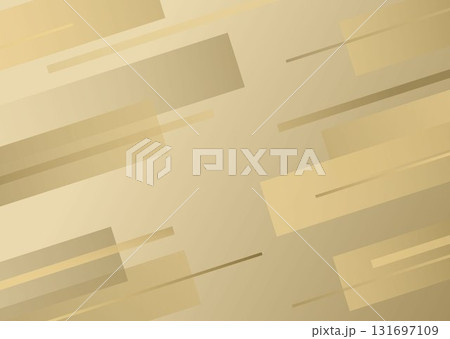 ビジネス背景テクスチャー　デジタルなグラデーション　幾何学的な斜線　ゴールド金色メタリック 131697109