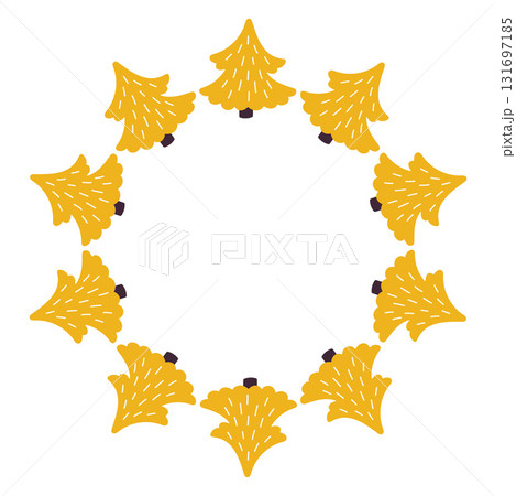 Simple festive round frame with Christmas decor. The simple vector design perfect for Christmas and New Year decorations or holiday greetings. Simple festive round frame with Christmas decor. The simple vector design perfect for Christmas and New Year decorations or holiday greetings. 131697185