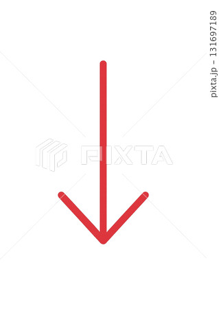 鮮やかな赤色の矢印アイコン、強調に使える赤い矢印マーク、目立つレッドカラーの方向サイン 鮮やかな赤色の矢印アイコン、強調に使える赤い矢印マーク、目立つレッドカラーの方向サイン 131697189