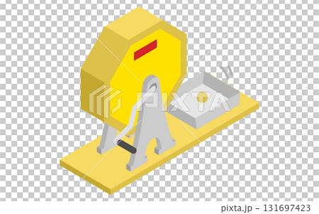 Lottery rattle simple isometric icon 131697423