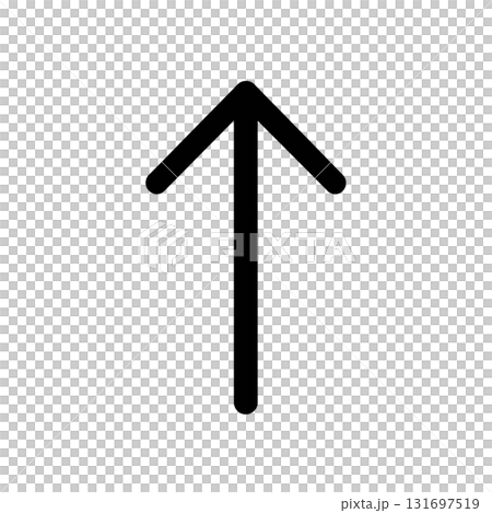 Simple black arrow icon, monotone black arrow mark, stylish black direction sign 131697519