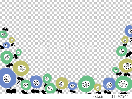 可愛的斯堪的納維亞風格花框 可愛的斯堪的納維亞風格花框 131697544