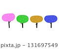 木のセット　春夏秋冬　北欧風　イラスト 131697549