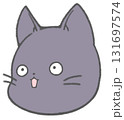 驚くかわいい黒猫のキャラクター 131697574