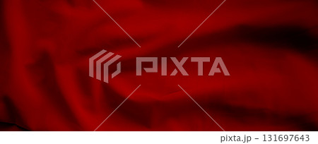 Red Fabric Background Texture Silk Linen Cloth Satin Luxury Abstract Material Dark Elegant Gradient Pattern Textile Banner Fashion Backdrop Christmas Summer Travel, Poster Template Card Wallpaper. 131697643