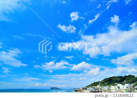 湘南海岸 稲村ヶ崎公園からの相模湾と江の島 131698622