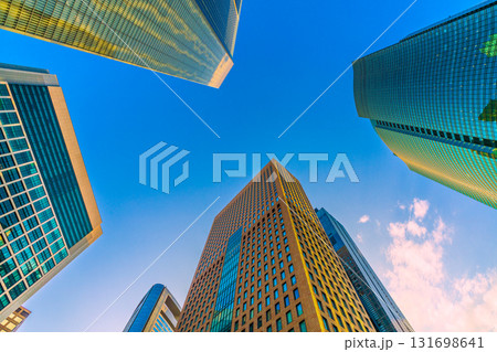 日本の東京都市景観 汐留のオフィス街などを望む。新時代へ 131698641