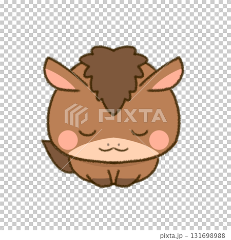 馬年賀年卡素材:鞠躬的馬 馬年賀年卡素材:鞠躬的馬 131698988