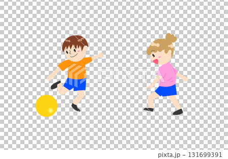 Children playing soccer 131699391