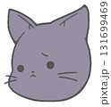 困っているかわいい黒猫のキャラクターアイコン 131699469