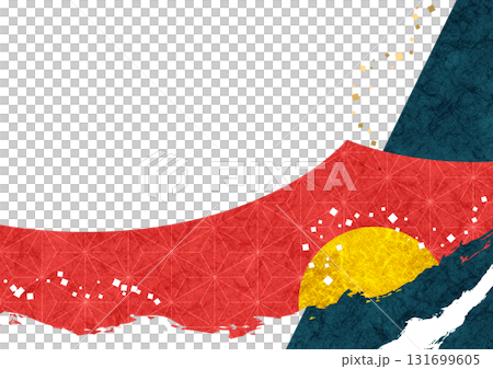 Abstract background frame of Japanese paper and gold leaf Japanese style texture pattern and brush decorative frame Abstract background frame of Japanese paper and gold leaf Japanese style texture pattern and brush decorative frame 131699605