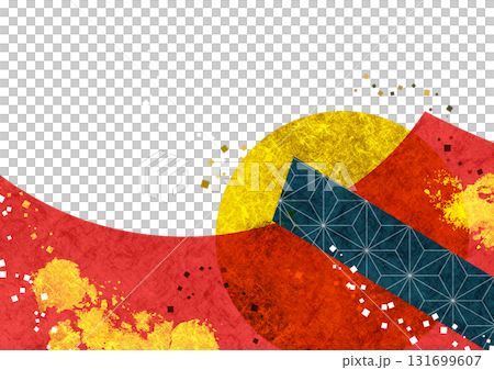 日本紙和金箔的抽象的背景框架日式紋理圖案和刷子裝飾框架 日本紙和金箔的抽象的背景框架日式紋理圖案和刷子裝飾框架 131699607