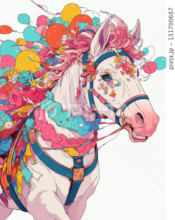 馬と風船 131700687