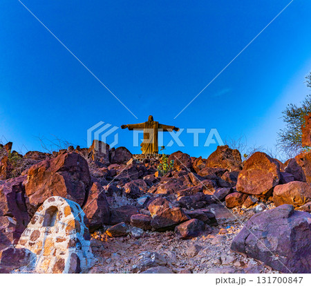Christ Redeemer Jesus Hill Lodwar Town Turkana Kenya East Africa Landscape Hills Tower Statue 131700847