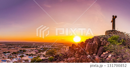 Christ Redeemer Jesus Hill Lodwar Town Turkana Kenya East Africa Landscape Hills Tower Statue 131700852