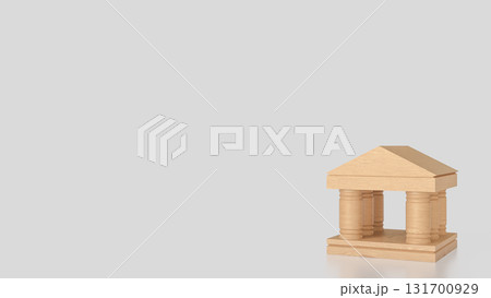 The Bank Building for Earn or save concept 3d Rendering. The Bank Building for Earn or save concept 3d Rendering. 131700929