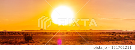 Kenya East Africa Landscapes Kalokol Lodwar Town Turkana Sunset Sunrise Highway Road Field Travels 131701211