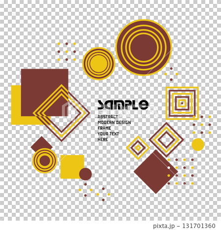 Stylish and cool abstract decorative frame with text margin. Illustration material in brown and yellow. Stylish and cool abstract decorative frame with text margin. Illustration material in brown and yellow. 131701360
