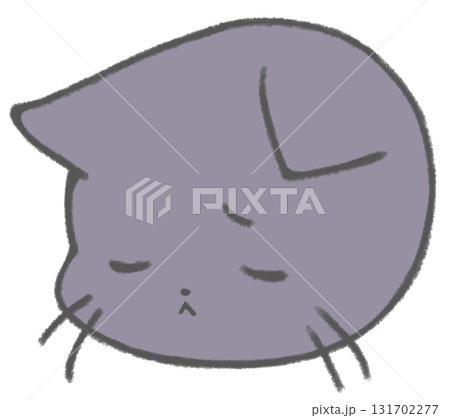 疲れている可愛い黒猫のキャラクターアイコン 疲れている可愛い黒猫のキャラクターアイコン 131702277