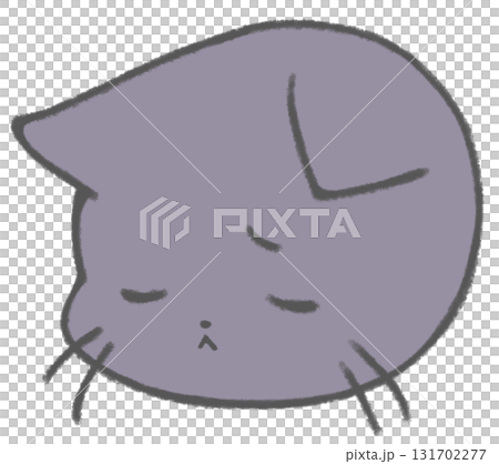 疲れている可愛い黒猫のキャラクターアイコン 疲れている可愛い黒猫のキャラクターアイコン 131702277