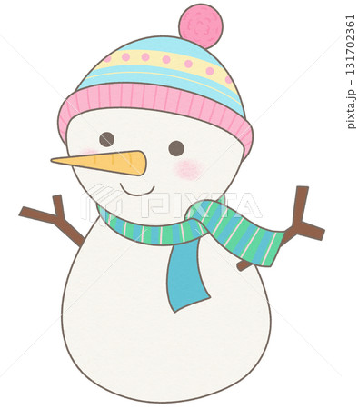 Cute Christmas Pastel Snowman Character Cute Christmas Pastel Snowman Character 131702361