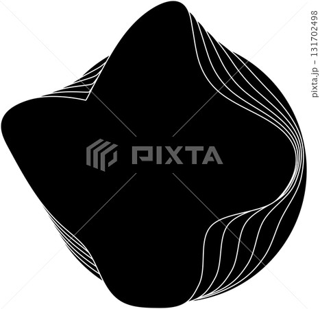 Circle black overlapping blend effect. Element for frame, label, tag, badge 131702498