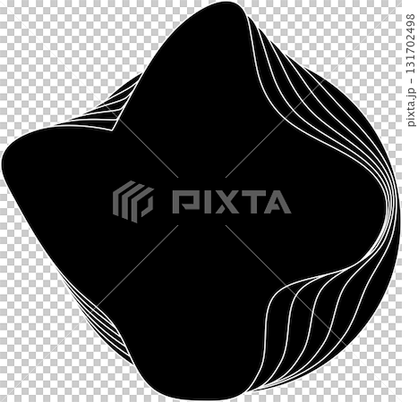 Circle black overlapping blend effect. Element for frame, label, tag, badge 131702498