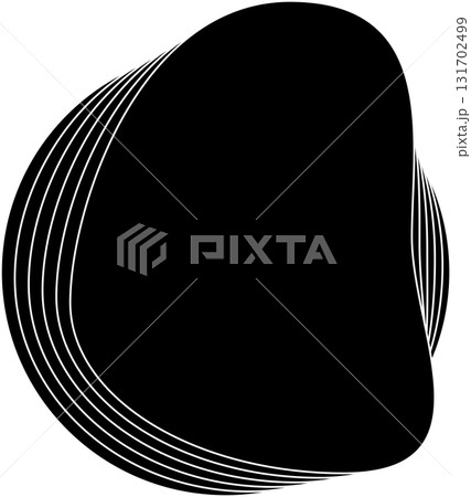 Circle black overlapping blend effect. Element for frame, label, tag, badge 131702499