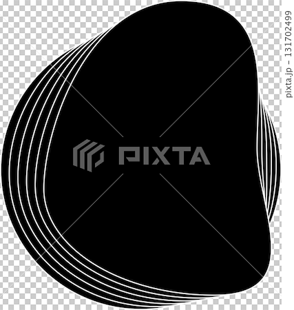 Circle black overlapping blend effect. Element for frame, label, tag, badge 131702499