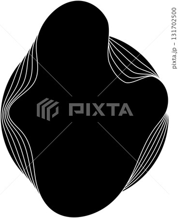 Circle black overlapping blend effect. Element for frame, label, tag, badge 131702500