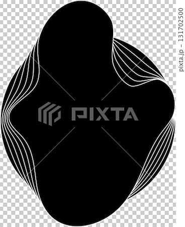Circle black overlapping blend effect. Element for frame, label, tag, badge 131702500