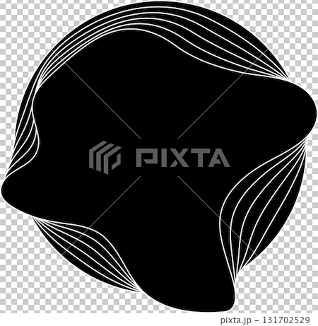 Circle black overlapping blend effect. Element for frame, label, tag, badge 131702529