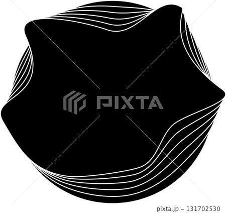 Circle black overlapping blend effect. Element for frame, label, tag, badge 131702530