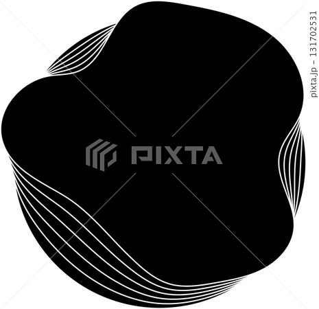 Circle black overlapping blend effect. Element for frame, label, tag, badge 131702531