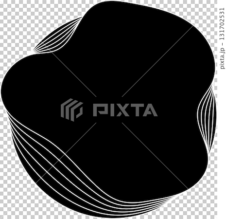 Circle black overlapping blend effect. Element for frame, label, tag, badge 131702531