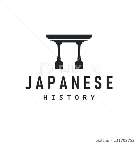 Torii gate logo design simple Japanese historical building with old and modern vintage concept as a symbol illustration template Torii gate logo design simple Japanese historical building with old and modern vintage concept as a symbol illustration template 131702752