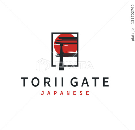 Torii gate logo design simple Japanese historical building with old and modern vintage concept as a symbol illustration template Torii gate logo design simple Japanese historical building with old and modern vintage concept as a symbol illustration template 131702760