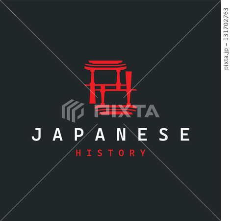 Torii gate logo design simple Japanese historical building with old and modern vintage concept as a symbol illustration template Torii gate logo design simple Japanese historical building with old and modern vintage concept as a symbol illustration template 131702763