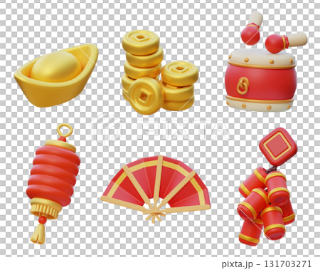 Chinese new year traditional 3D Icon Set Chinese new year traditional 3D Icon Set 131703271