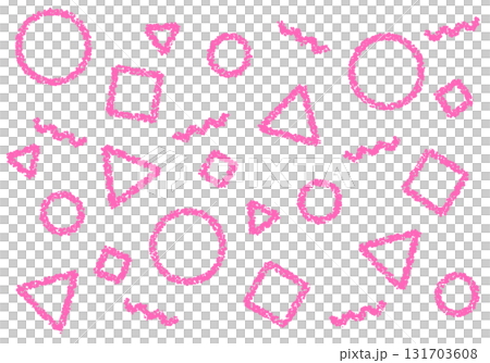 Crayon material: A pop background with geometric patterns 131703608