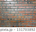 Textured Vintage Red Old Brick Wall with Mortar 131703892