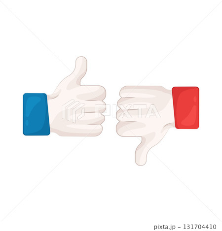 Illustration of like and dislike 131704410