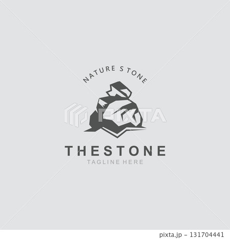Stone logo template design simple elegant product brand natural element Stone logo template design simple elegant product brand natural element 131704441