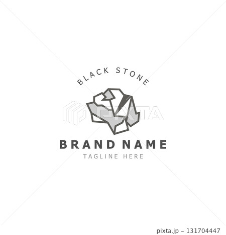 Stone logo template design simple elegant product brand natural element Stone logo template design simple elegant product brand natural element 131704447