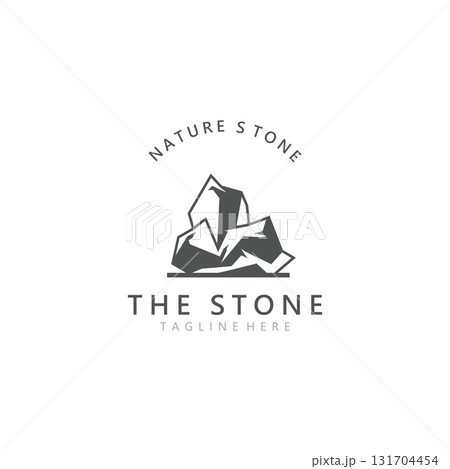 Stone logo template design simple elegant product brand natural element Stone logo template design simple elegant product brand natural element 131704454