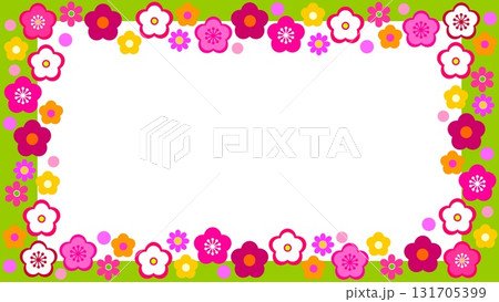 フレーム ホワイトスペース 梅の花 フレーム ホワイトスペース 梅の花 131705399
