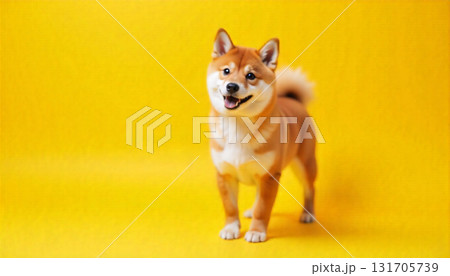 カメラを見る豆柴 131705739